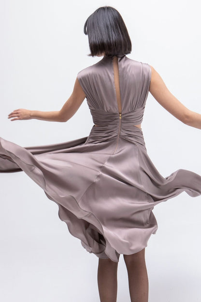 VESTIDO ELSA TAUPE