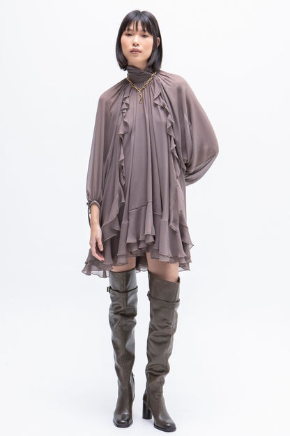 VESTIDO CORTO VOLANTES CAPRI BISON