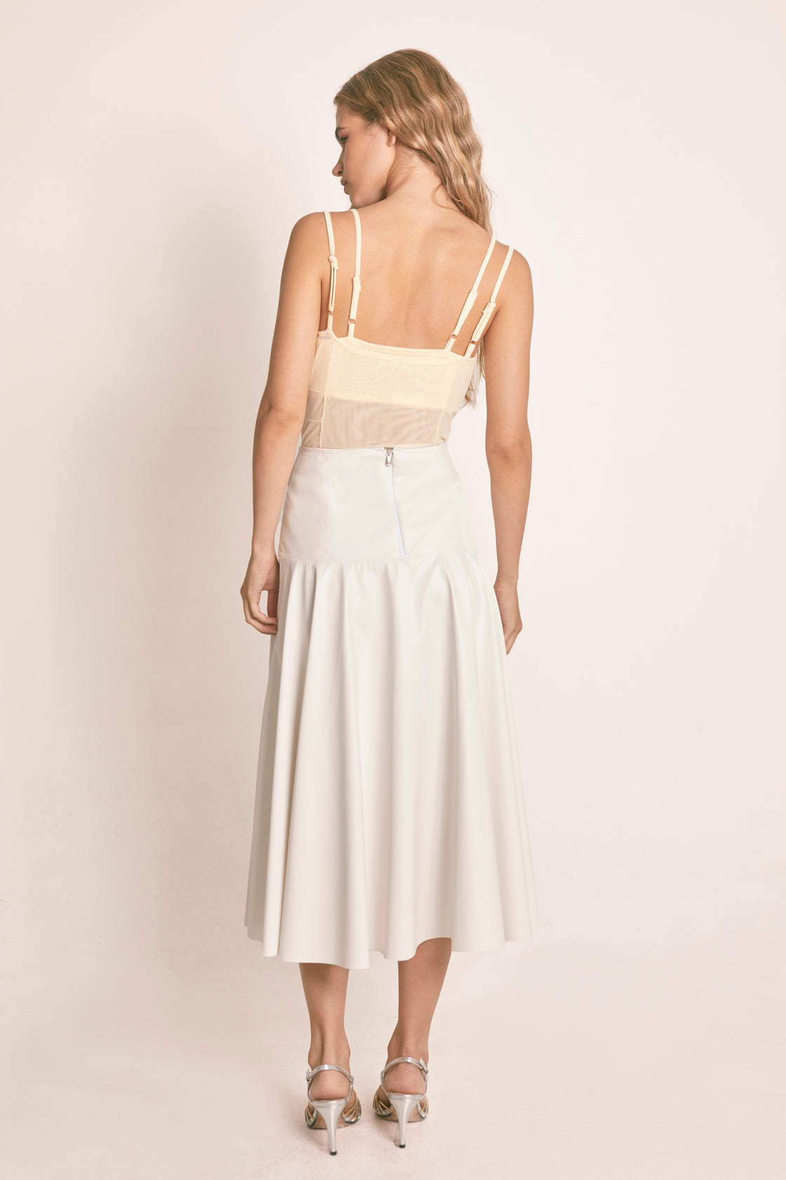 FALDA MIDI KUBRA BLANCO