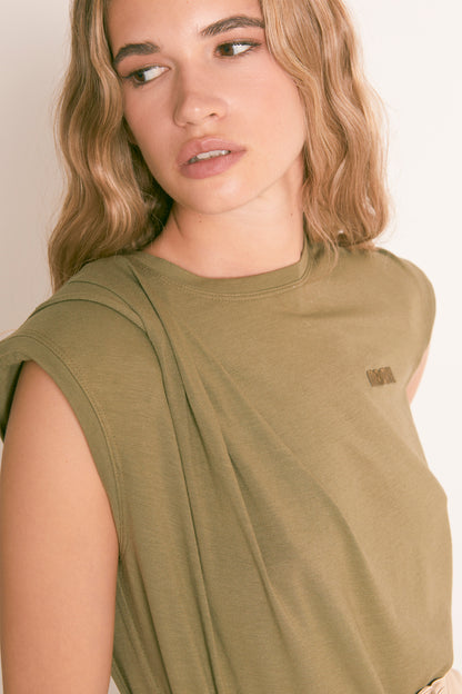 CAMISETA NUDO KHAKI