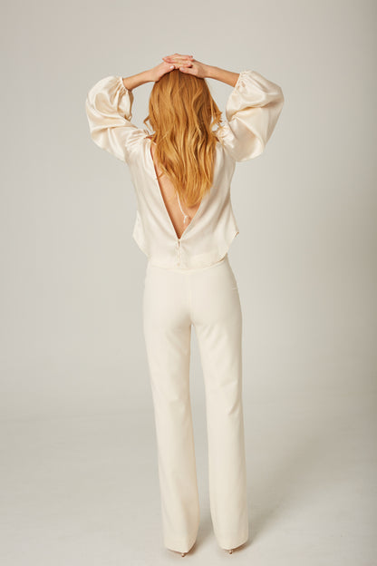 Pantalon Cut Out Beige
