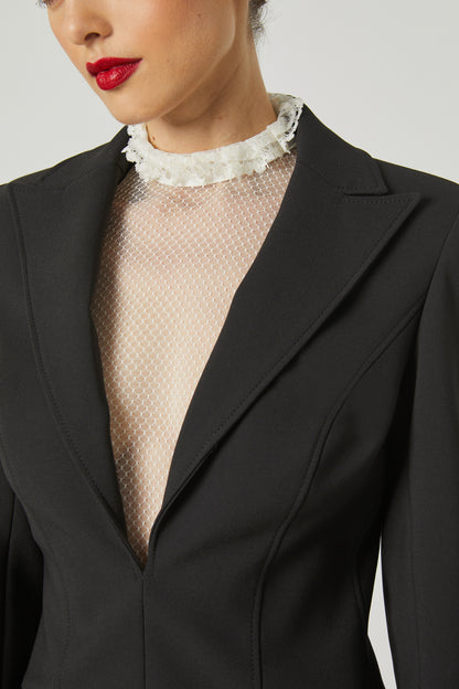 Vestido Corto Blazer Tull