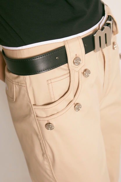 PANTALON CARGO SARGA CAMEL