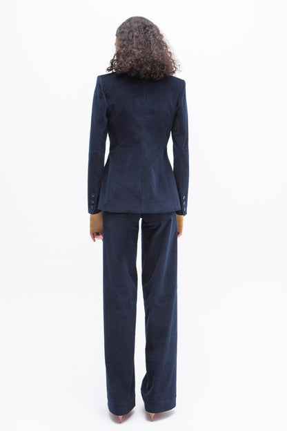 BLAZER KARWAR TERCIOPELO AZUL MARINO
