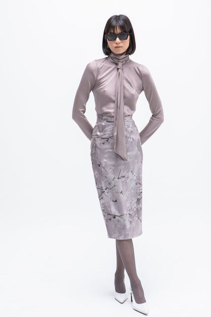 BLUSA LAZO ELSA TAUPE