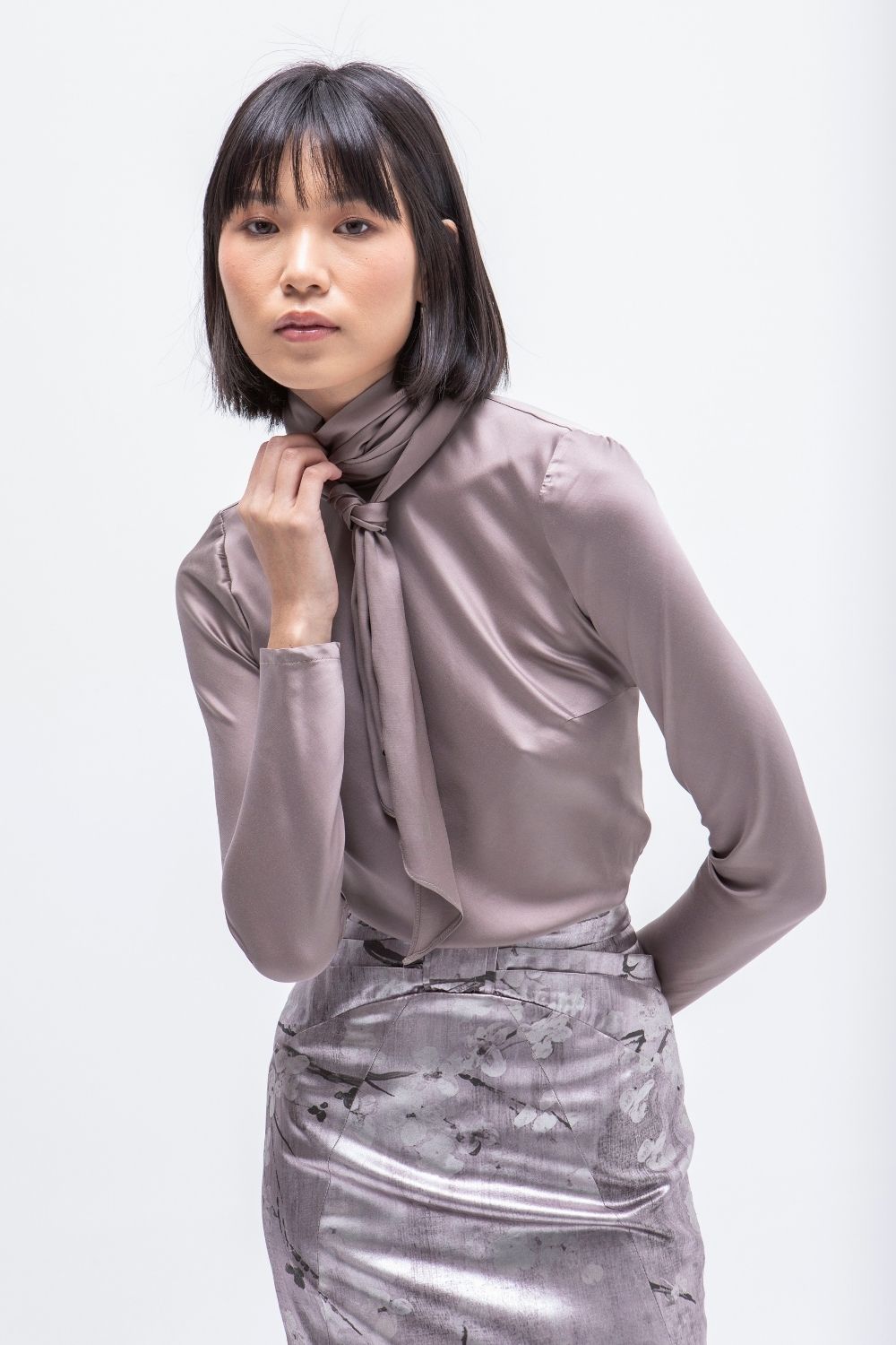BLUSA LAZO ELSA TAUPE
