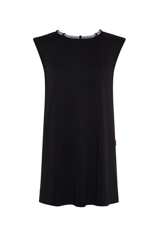 Vestido corto salsa cordones negro